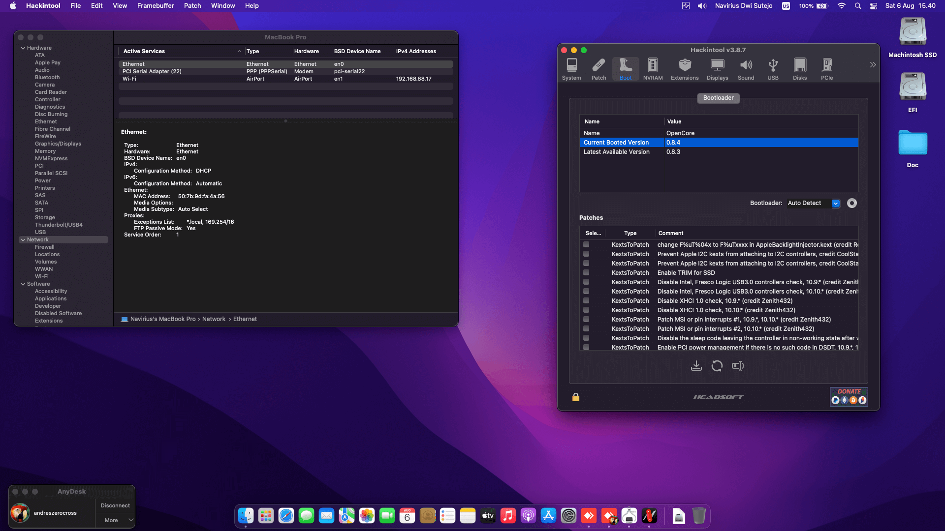 Lenovo Thinkpad T460S [SkyLake   Intel HD 520 + PS2 SMBUS + Touchscreen]   OpenCore 8